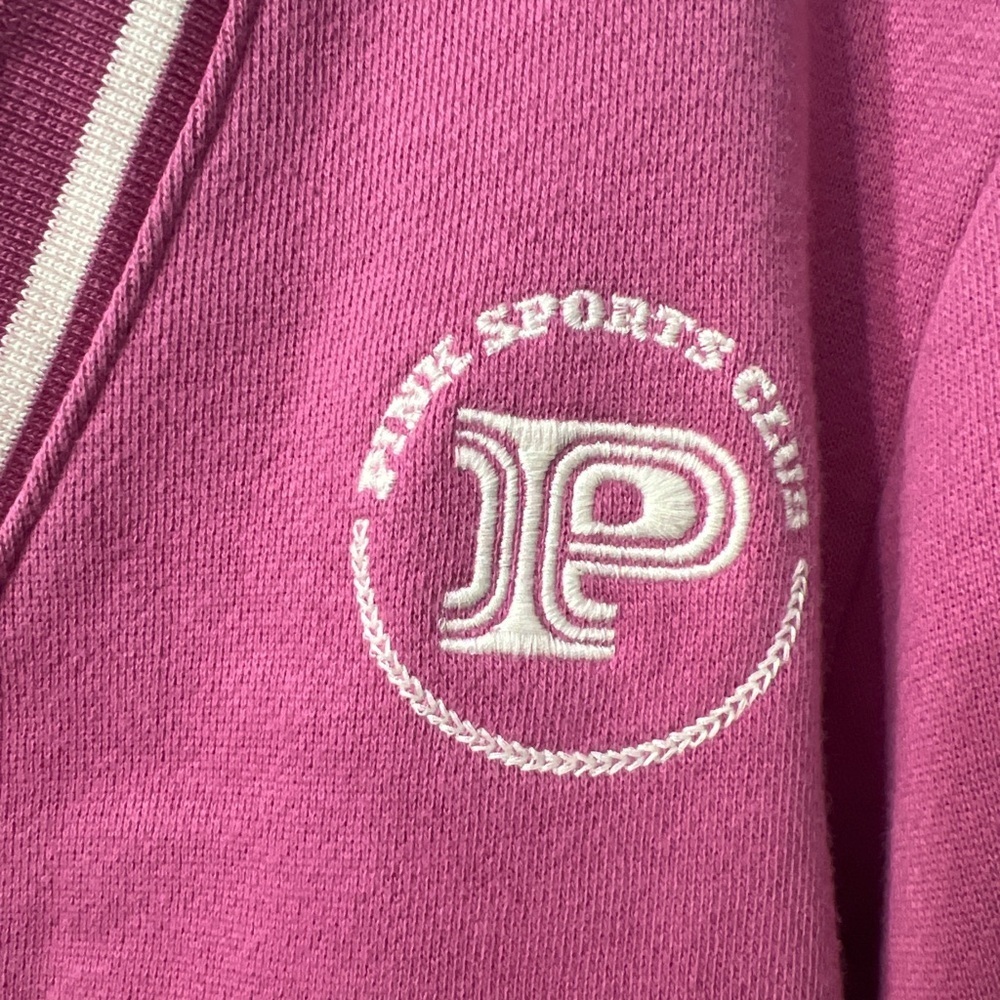 Victoria Secret PINK Cropped Zip-Up Sweatshirt | Pink | Long sleeve - Picture 2 of 4